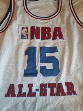 NBA White Jersey with Red & Blue Accents - #15 All-Star